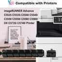 GPR55 GPR-55L Toner Cartridge 4 Pack(Black Cyan Magenta Yellow) GPR 55 High Yield Compatible with Canon imageRUNNER Advance C5535 C5535i C5540 C5540i C5560 C5560i C5550i Printer, 69K Pages