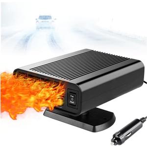 Car Heater, 12V portable car heater and defroster-150W Car Heater Defroster Automobile Windscreen Fan with 360 Rotatable Base, Black