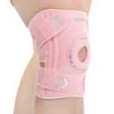 Knee Support Brace for Women Men, Adjustable Knee Compression Sleeve Brace Patellar Pad Tendon - Arthritis Pain, Meniscus Tear, Injury Recovery, Running, Workout, Neoprene Knee Braces with Stabilizers and Open Patella, Pink (Pink)