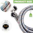 4ft Stainless Steel Washing Machine Hose with 90 Degree Elbows 2 Packs Braided Premium Washer Hoses Supply Lines-Washer Hoses 4ft Hot and Cold Striped Water Connection-by MIFLUS