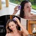 SHINLEA 2 in 1 Scalp Massager Hair Growth,Scalp Scrubber with Soft Silicone Bristles for Dandruff Removal,Shampoo Brush for Exfoliation,Head Massager for Both Wet and Dry Use (Purple)