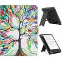HoYiXi Universal Case for 6.8", 7" eReader, Compatible with Kindle/ Kobo Clara HD/ Kobo Clara 2E/ Paperwhite/ Pocketbook/ Tolino eReader, Leather Stand Cover for 6"-7'' E-Book Reader, Tree 1