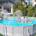 [Patent Pending] 2025 Upgrade Pool Fountain - Dual Spray Water Fountains for Above Ground/Inground Pools, 2-in-1 Adjustable Waterfall Pool Sprinkler Fountain