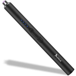 SUPRUS Electric Arc Windproof Flameless USB Rechargeable Lighter with Safety Lock for Candle (Black) (Pack of 1)