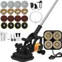 4-Head Concrete Grinder Machine with Handle & Auxiliary Wheels3800W Floor Grinder For Concrete with 6-Speed Control & Dust Collection Cover, Floor Grinder for Grinding Concrete Deck Marble Granite