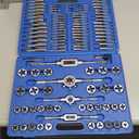 110PCS Tap and Die Set, Metric Tap and Die Rethreading Kit, Thread Chaser Set for Cutting External and Internal Threads,Metric Size M3 to M16 with Storage Case (Pakage)