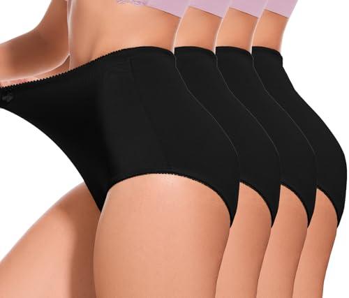 GAI YI 3Pack Plus size Women's Briefs Coverage Underwear Ladies Panties for Women Women's High-Waist Light Tummy Control Girdle Panties XL