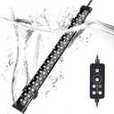 hygger Submersible LED Aquarium Light, 14W 15in 24/7 Mode Fish Tank Light with 5 Rows Beads, with Timer 9 Colors and Adjustable Brightness, Full Spectrum IP68 Waterproof Light for Fish Tank 16-27 inch
