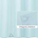 ALYVIA SPRING Long Fabric Shower Curtain Liner Waterproof - 72" x 74", Soft & Lightweight Longer Shower Curtain with 3 Magnets, Machine Washable - 72x74, Blue