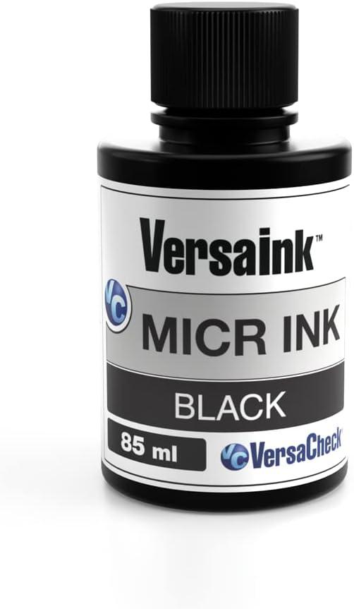 VersaInk-Nano Black MICR Ink -85ml  Magnetic Ink for Check Printers and All-in-One Inkjets - Standard MICR Signal, V0101S-7304