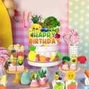 2 x Fruit Birthday Party Decorations Kit,Summer Fruit Party Supplies,Fruit Sensory 1st Backdrop Cake Topper Birthday Banner Colorful Balloons for Dancing Fruit 1st Baby Shower Party Supplies Decor