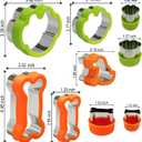 Dog Cookie Cutter Set, 9 Pieces - Bone, Paw Print, Puppy Shape Cookie Mold, Stainless Steel Dog Treats Biscuit Cutters with Plastic Cover, Assorted Sizes
