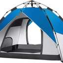 MOON LENCE Instant Pop Up Tent for 3-4 Person - Automatic Portable, Windproof for Camping, Hiking, Mountaineering (Azure)