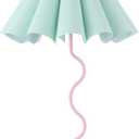 Table Lamp for Bedroom Nightstand Modern Touch Green Pink Lamp Dimmable Lamp for Living Room End Table with USB Port and Outlet