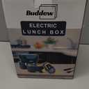 Buddew Electric Heated Lunch Box, 80W Fast Heating, 1.5L Food-Grade 304 Stainless Steel, 12V/24V/110V Portable Food Warmer for Car Truck Office Adults, Lonchera Electrica Portatil (Blue)