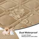 hyha Waterproof Dog Bed Blanket, Soft Pet Blankets, Waterproof Couch Cover for Dogs, Reversible Sofa Covers Washable for Furniture (52x82 Inch, Camel/Camel)