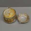 Pure Brass Akhand Jyot Diya with Glass Cover and Attached Plate  48-Hour Long Burning Oil Lamp for Puja, Aarti, Temple, Meditation  250ml Capacity, Adjustable Wick, Gold Finish Mandir Decor - Medium