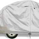 ShieldAll Ultimate Teardrop Trailer Cover, Waterproof UV Protection Teardrop Travel Trailer Camper Cover Fits 8 Feet to 10 Feet Long, 5.5 Feet Wide Silver Color