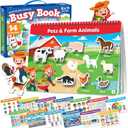 Montessori Preschool Busy Book for Toddlers Ages 3 and Up - Preassembled - Preschool Learning Activities Montessori Educational Toys - Gifts for 3 Year Old Boys, Toddler Learning Toys Activities