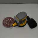 Cordless Random Orbital Sander Compatible for Dewalt 20v 60v Battery(NO Battery), Electric Palm Orbital Sander With Dust Collector, 6 Variable Speeds, 20Pcs Sandpaper For Sanding Polishing Woodworking (Yellow)