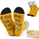 Beer Whisky Gifts Christmas Stocking Stuffers for Dad from Daughter Son Birthday Gifts Funny Socks for Him Men (Beer)