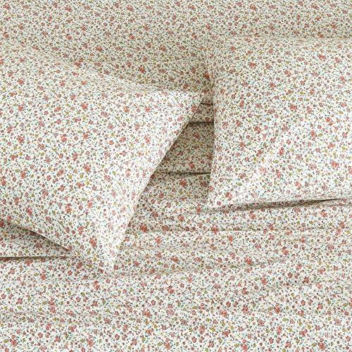 Amazon.com: DAUAOTO 100% Cotton Sheets Set Twin Size Printed Bedding Sets, Up to 14" Deep Mattress, Ditsy Floral Pattern Bedlinen Set Pink : Home & Kitchen