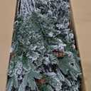 YITAHOME Pre-Lit Flocked Artificial Christmas Tree with Remote, 6.5 FT Snow Flocked Natural Layered Christmas Tree with 760 PE & PVC Mixed Tips and 350 Lights for Home, Office, Party Decoration