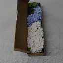 4Pcs Real Touch Hydrangea Artificial Flowers, Blue White Fake Hydrangea Flowers, 21" Lifelike Latex Faux Hydrangea Flowers for Wedding Bouquet Home Decor Centerpieces