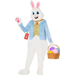 Morph Deluxe Easter Bunny Costume Adult, Bunny Suit, Easter Costumes for Adults, Rabbit Costume Adult (Large, White)