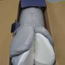 DONAMA Cervical Pillow for Neck and Shoulder,Contour Memory Foam Pillow,Ergonomic Neck Support Pillow for Side Back Stomach Sleepers with Pillowcase (Queen Size 24.8"Lx14.96"Wx5.51"H, Light Grey)