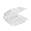 Dart Solo Dart 8" x 8"x 3" Clear Plastic Hinged Food Take-Out Container 1-Compartment (Pack of 25)
