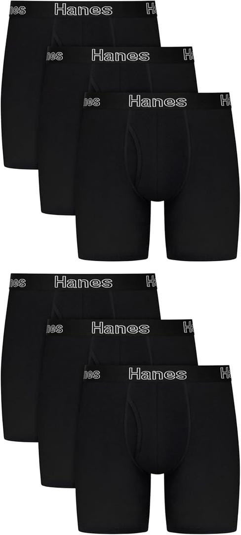 Hanes Men's Underwear Boxer Briefs, Cotton Stretch Moisture-Wicking Underwear, Multi-pack size medium Hanes Men's Underwear Boxer Briefs, Cotton Stretch Moisture-Wicking Underwear, Multi-pack size medium