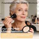 Hush Mekeup Foundation for Older Women, Warm Tone Mushroom Head Air Cushion CC Cream BB Foundation Makeup Moisturizing & Long-Lasting Full Coverage Makeup Concealer for Light to Medium Complexions