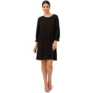 Adrianna Papell Womens Pleated Knit Crew Neck Dress XL