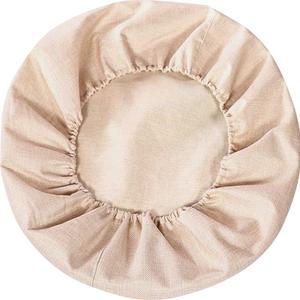 Round Floor Pillow Tatami Cushion Cover, Japanese Futon Meditation Seating Ottoman Throw Protector for Living Room Indoor Outdoor, Beige, 23x.62 Inches