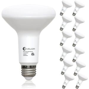12 Pack BR30 Flood LED Light Bulbs 65W Equivalent, 7W Energy Efficient, Dimmable 800LM Bulbs 5000K Daylight White, E26 Base for Recessed Cans, Indoor Home Kitchen Bedroom, 15,000 Hours, ETL