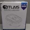 Heated Lunch Box for Men&Women - 80W Electric Lunch Box for Adults with Dual 1.5L 304 Stainless Steel Containers Fast Heating Portable Food Warmer for Car&Truck Travel lonchera electrica (Gray)