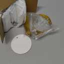 PYD Life 50 PCS Sublimation Ceramic Ornaments Bulk 2.75 Inch Round Blank with Gold String for Crafting DIY Personalized Christmas Home Decor Bulk