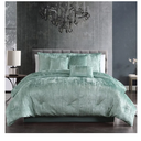 Riverbrook Home Turin Luxury Plush Comforter Set, Queen, Spa, 7-Piece Set