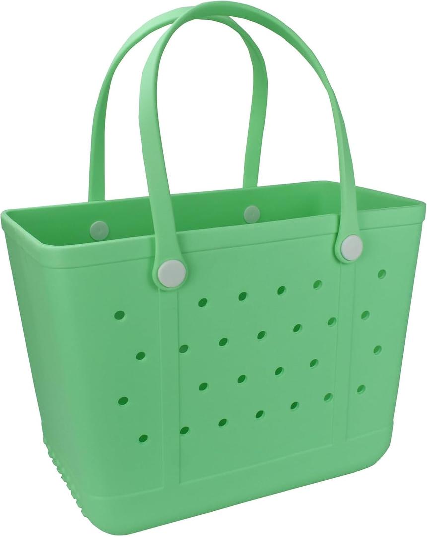 Rubber Beach Bag for Women, Waterproof Travel Tote Bags for Beach