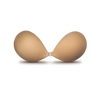 Strapless Sticky Bra Invisible Sticky Boobs Silicone Adhesive Bra Backless Pushup Lift Bra Beige D