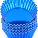 3 x Standard Blue Foil Cupcake Liners Muffin Baking Cups for Party and More, 100-Count