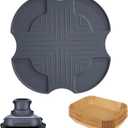 Suitable for Ninja Crispi Air Fryer Silicone,Reusable silicone Heat Resistant Mat with 100 Airfryer Paper Liners, Non-Slip and Protects the Countertop from Heat Damage