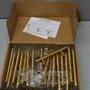 Ravinte 35 Pack 5 Inch Cabinet Pulls Brushed Brass Stainless Steel Kitchen Drawer Pulls Cabinet Handles 5”Length, 3” Hole Center