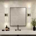 Modern LED Wall Sconces Set of Two - 4000K Dimmable Crystal Bathroom Sconces Wall Lighting Indoor Brushed Nickel Vanity Light Fixture Wall Mount Wall Lights for Bedroom Living Room,18 Inch
