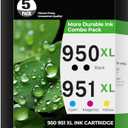 950 951XL Ink Cartridges OfficeJet Pro 8600 8610 8620 8100 8630 Ink Compatible for HP 950 XL 951 XL Ink Cartridge Combo Pack HP950XL HP951XL Printer Ink for OfficeJet Pro 8660 8640 8615 276DW 251DW-5P (5 Pack(2Black+1Cyan+1Magenta+1Yellow))