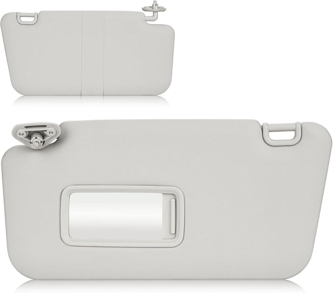 Left Gray Sun Visor for Subaru Forester 2009-2013, Driver Side Car Sunvisor Replacement 92011SC033LO