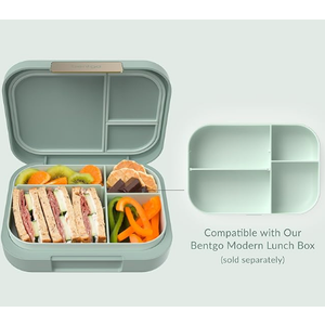 Bentgo Modern Tray with Matte Lid - Reusable, BPA-Free, Meal Prep Containers for Adults with Removable Divider - 3 or 4 Compartments for Healthy Portioned Meals At Home & On the Go (Mint Green)