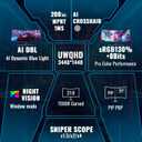 SANSUI 34-Inch Curved Gaming Monitor UWQHD 3440 x 1440P Up to 200Hz 165Hz Curved 1500R - PIP/PBP, OD 1ms, HDR, 300nits, sRGB 130%, DCI-P3 97%,AI Crosshair, HDMI2.1x2, DP1.4(Cable Included)