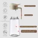 SWEET VIEW 2PCS Oil Sprayer for Cooking, 16oz/470ml Glass Oil Dispenser/Pour Bottle, Kitchen Accessories, Kitchen Gadgets for Air Fryer, Salad, BBQ, with Stickers (Black,White)